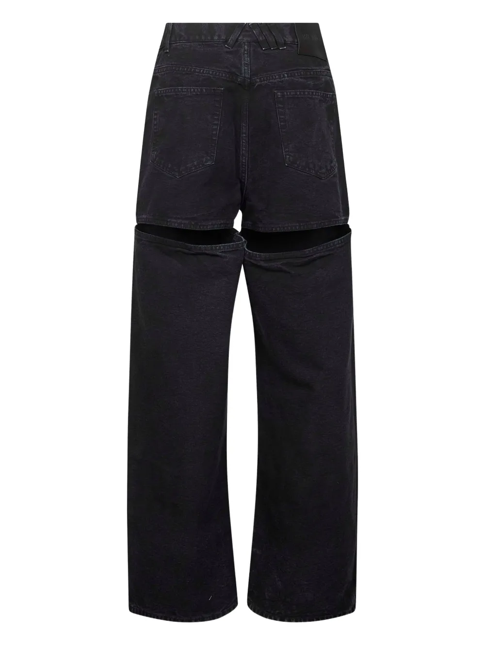 The Attico cut-out jeans - Zwart