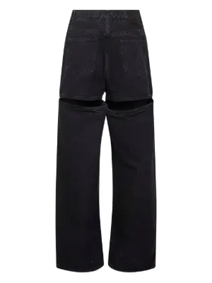 デニム・ジーパン THE ATTICO Woman Jeans Black 250WCP084D066 100 Black long pants for Women | THE ATTICO®