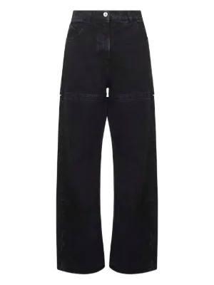 【THE ATTICO】Ashton cutout mid-rise wide-leg jeans ジーンズ 20262426_50292354_600.jpg