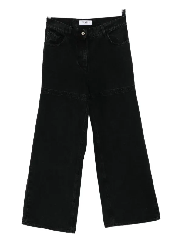 Jean Noir THE ATTICO Avec Strass Effet Facetté - Taille 24 - Neuf Avec étiquettes