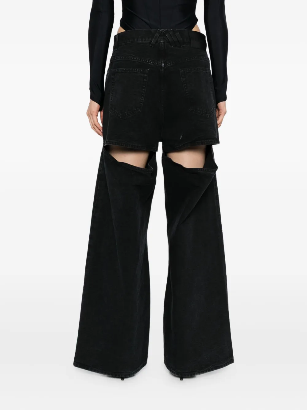 The Attico Uitgesneden jeans Zwart