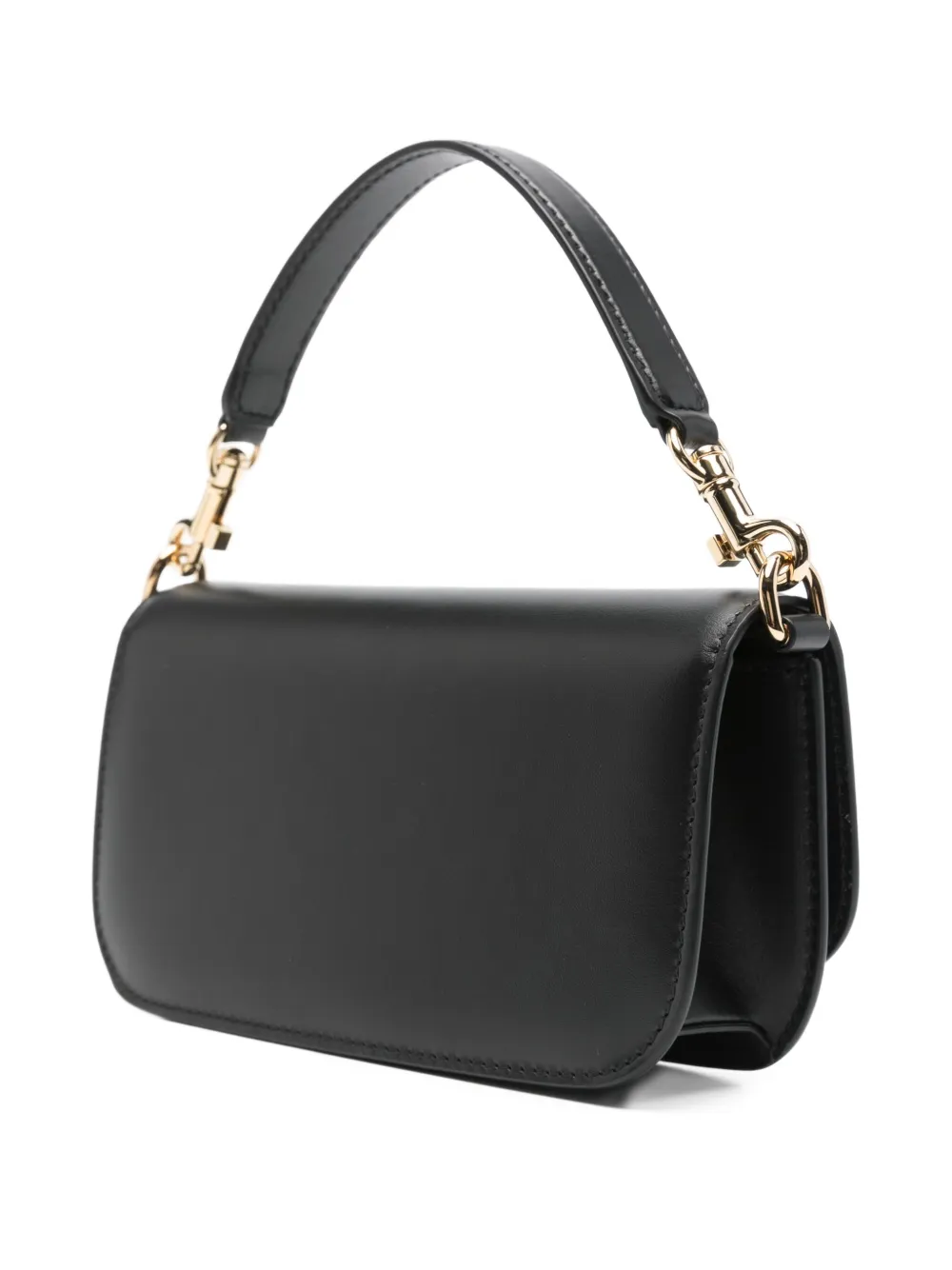 Dolce & Gabbana Leren mini-crossbodytas met logoplakkaat Zwart