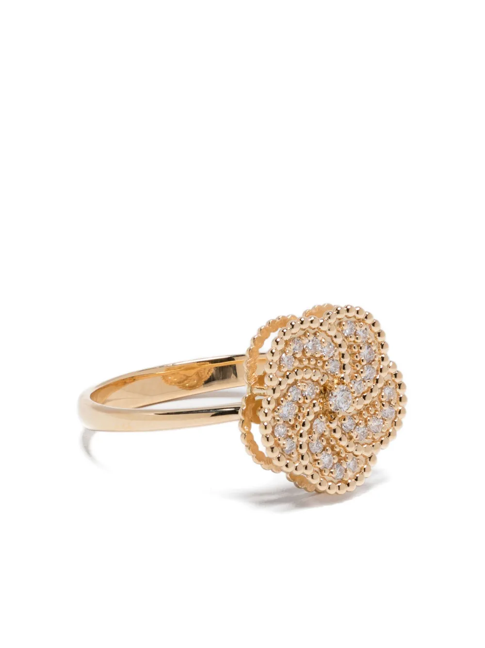 LA PRIMA GIOIELLI 18K yellow gold diamond floral ring - Oro