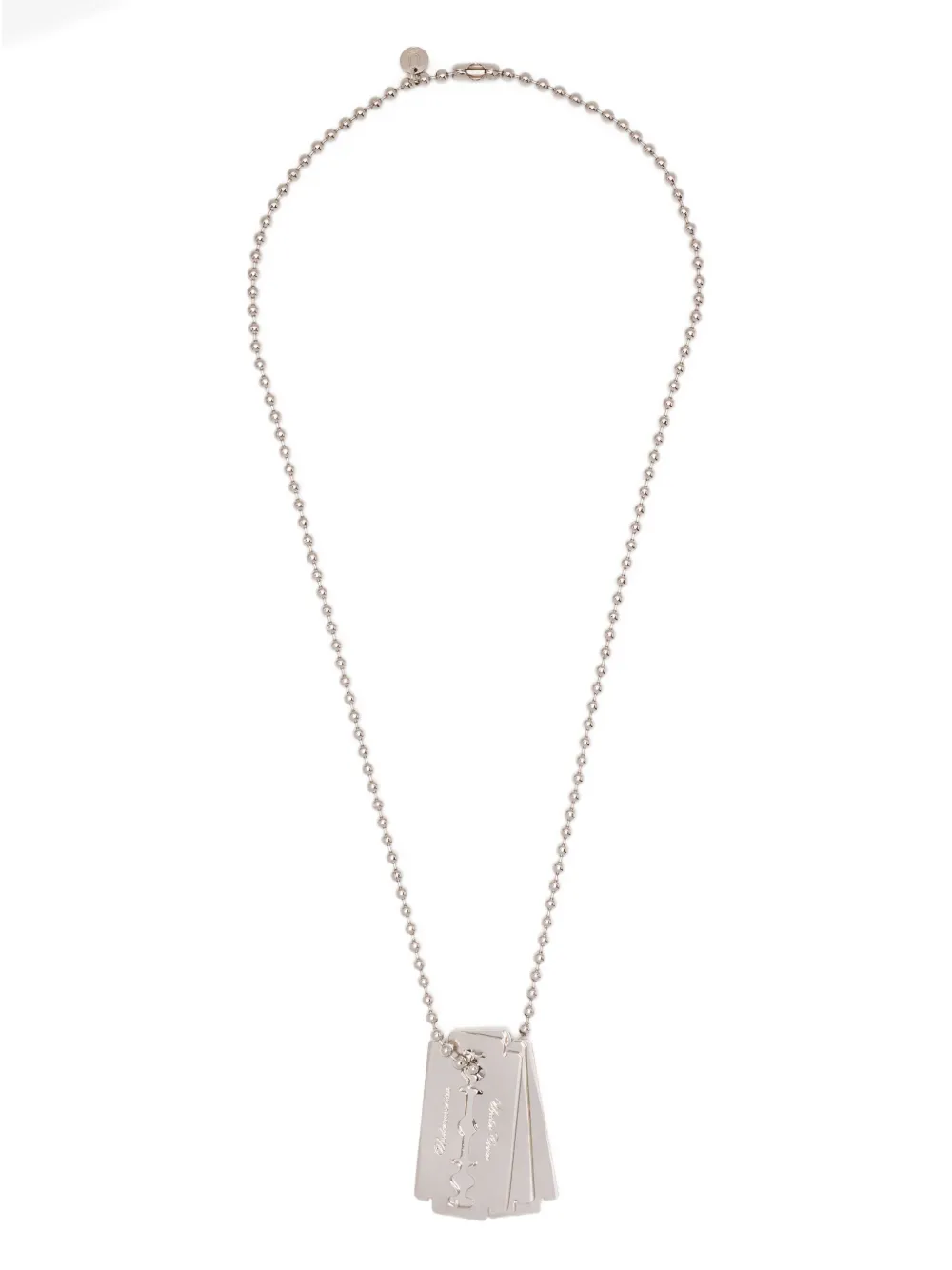 Undercover Logo-charm Necklace In Metallic