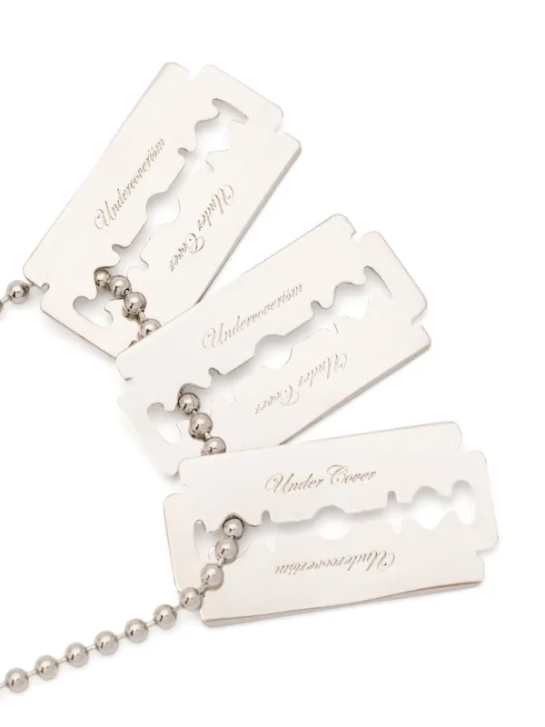 Undercover logo-charm Necklace | Silver | FARFETCH JO