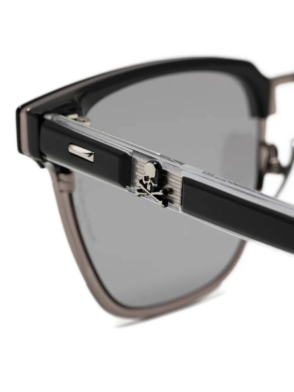 Mastermind Japan Zonnebril met doodskopplakkaat Grijs