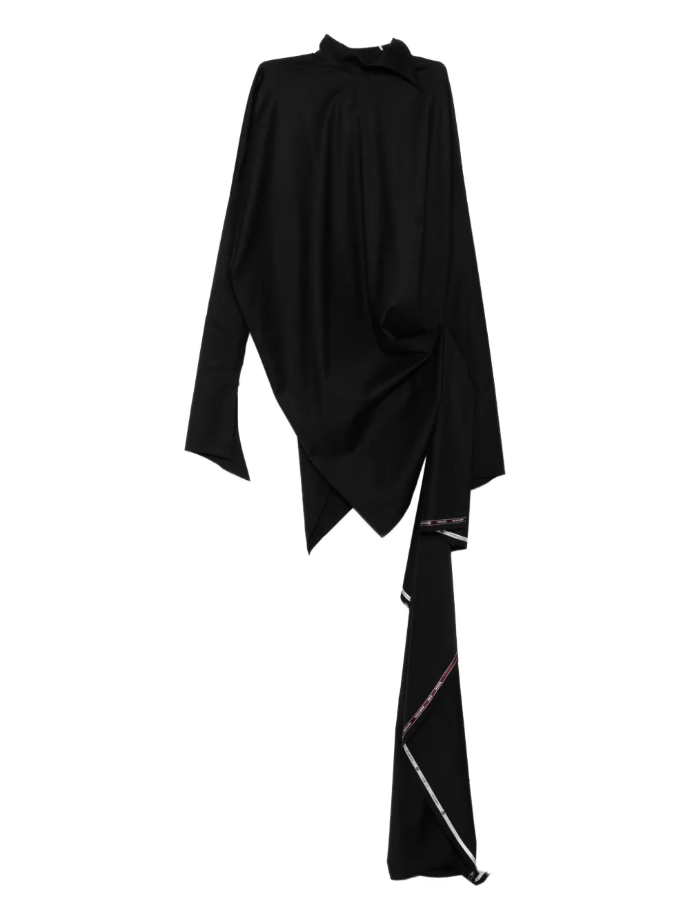 Gaze De Lin Asymmetric Dress In Black