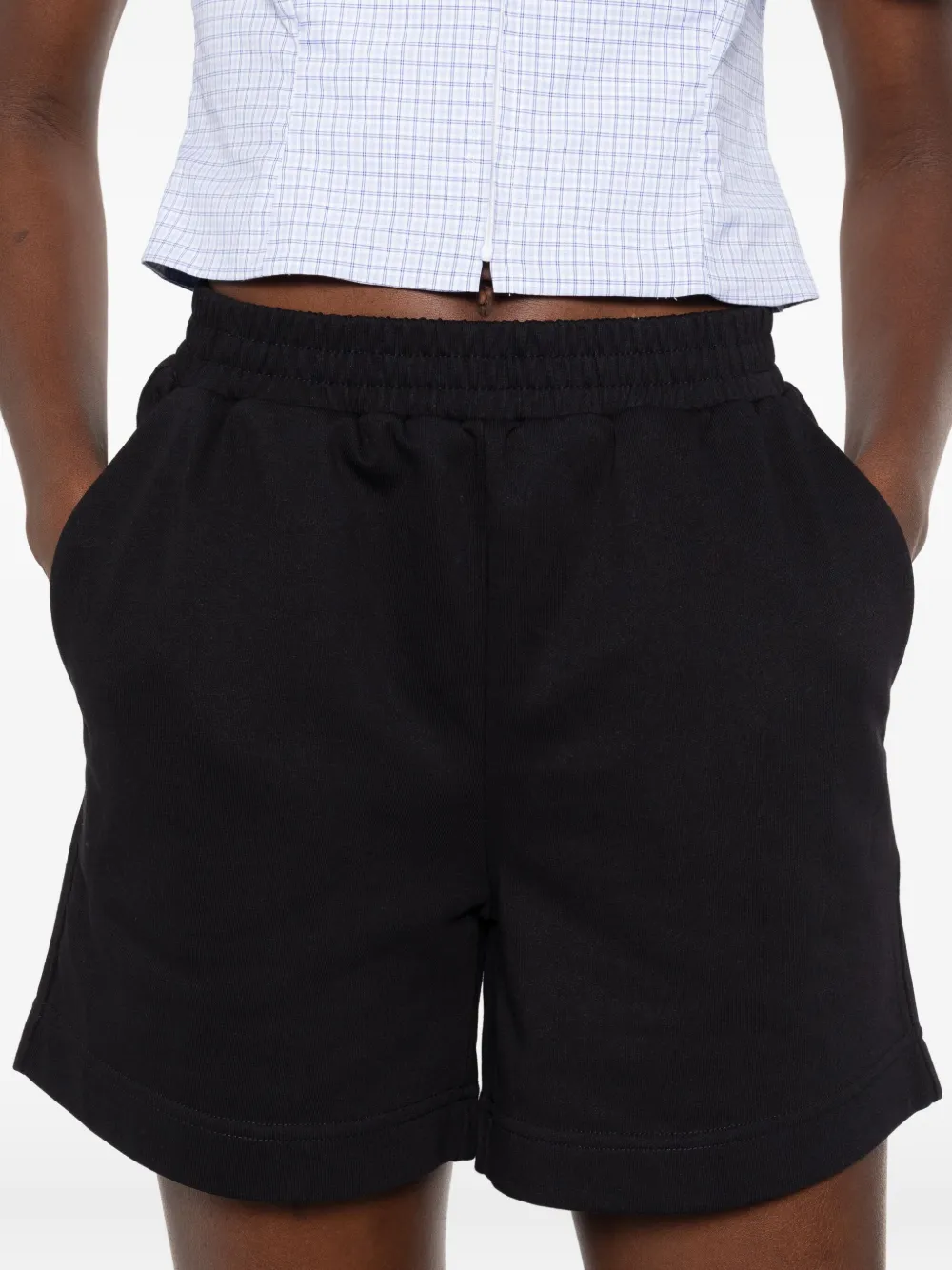 TWINSET Shorts met elastische tailleband en zak Zwart