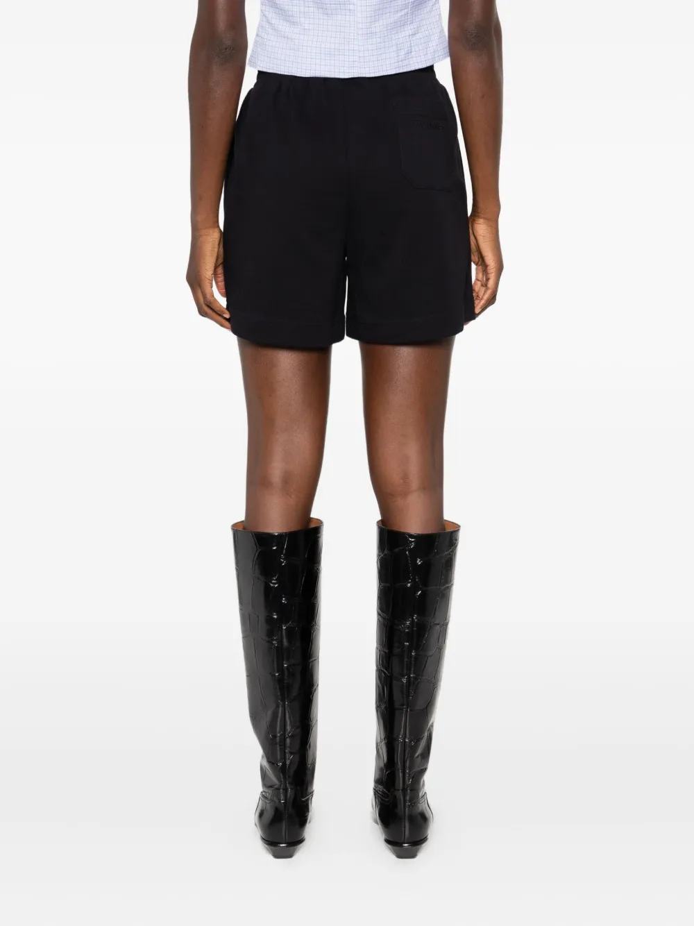 TWINSET Shorts met elastische tailleband en zak Zwart