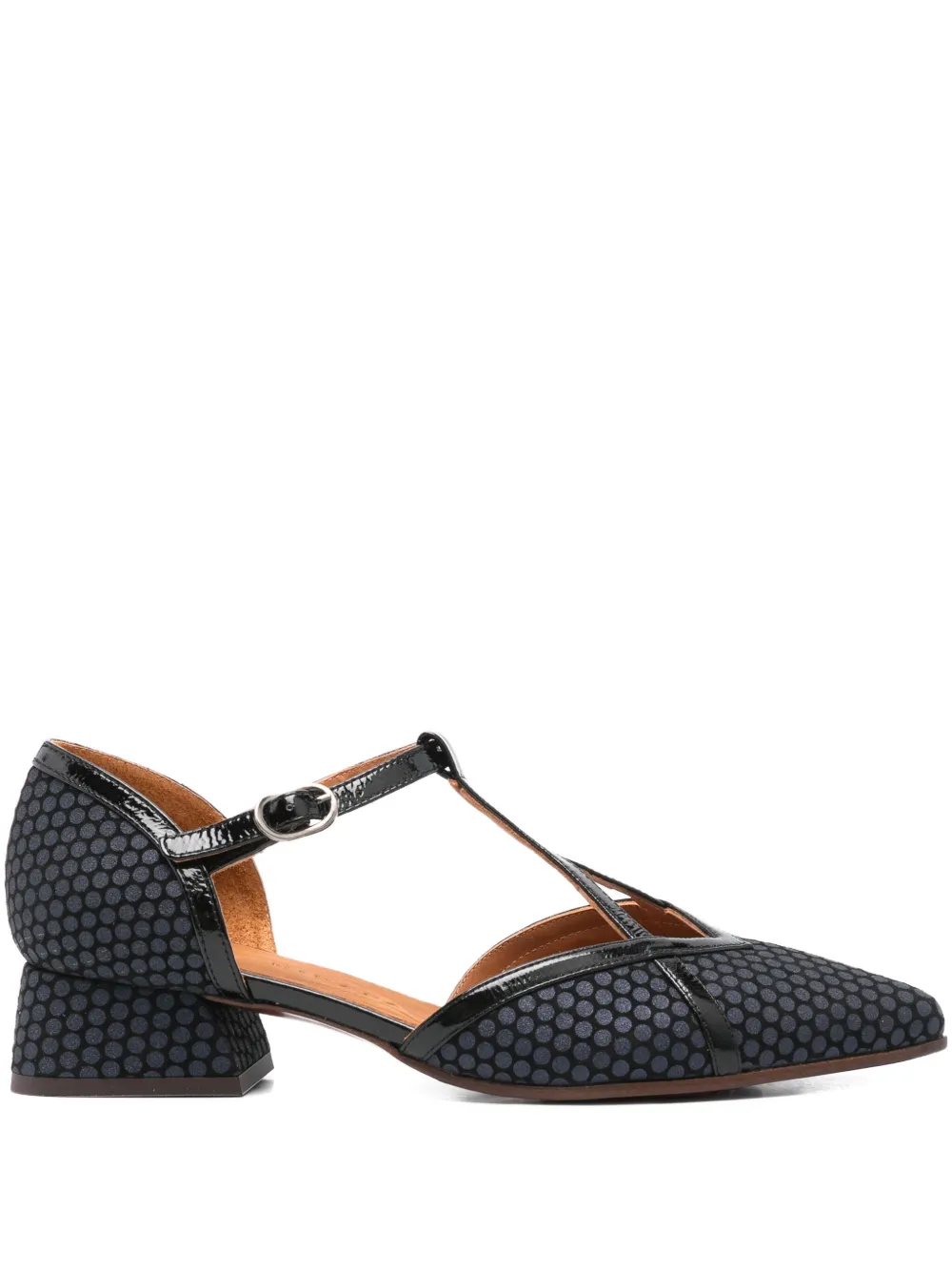 Chie Mihara 40mm polka-dot T-bar pumps Blue