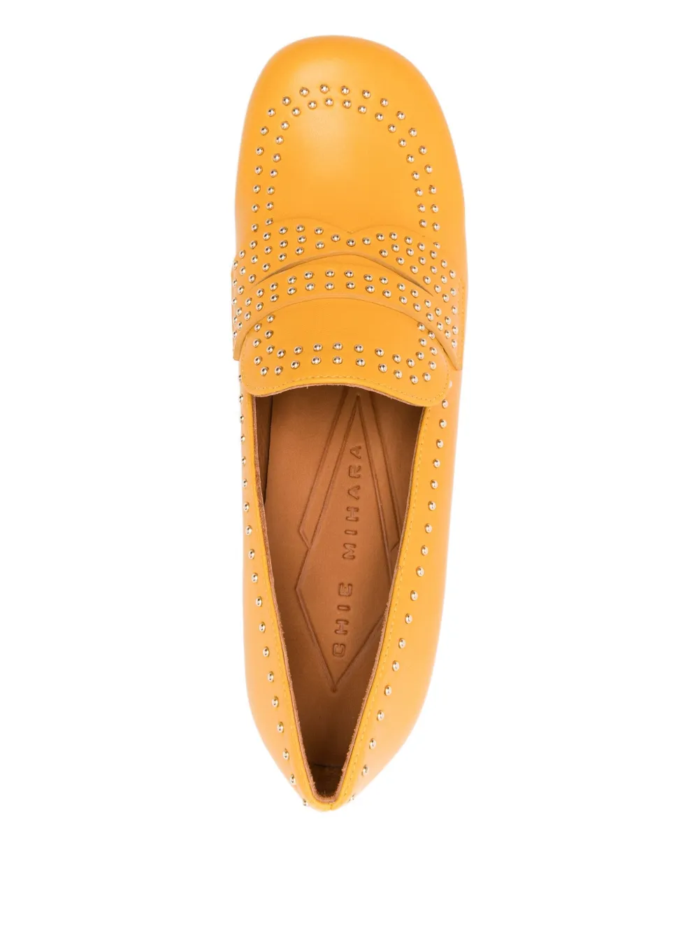Chie Mihara 60mm studded block-heel pumps Yellow