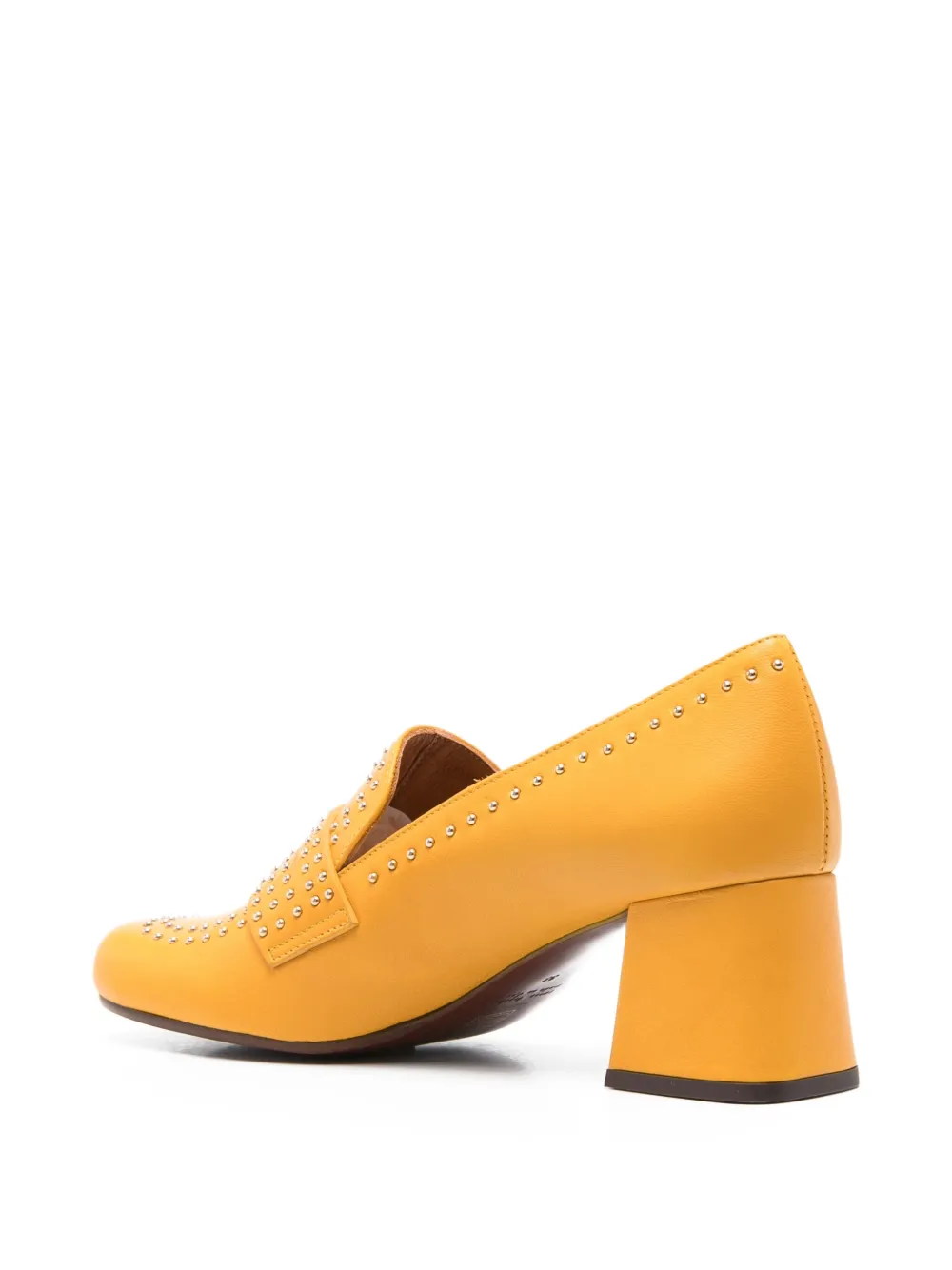 Chie Mihara 60mm studded block-heel pumps Yellow
