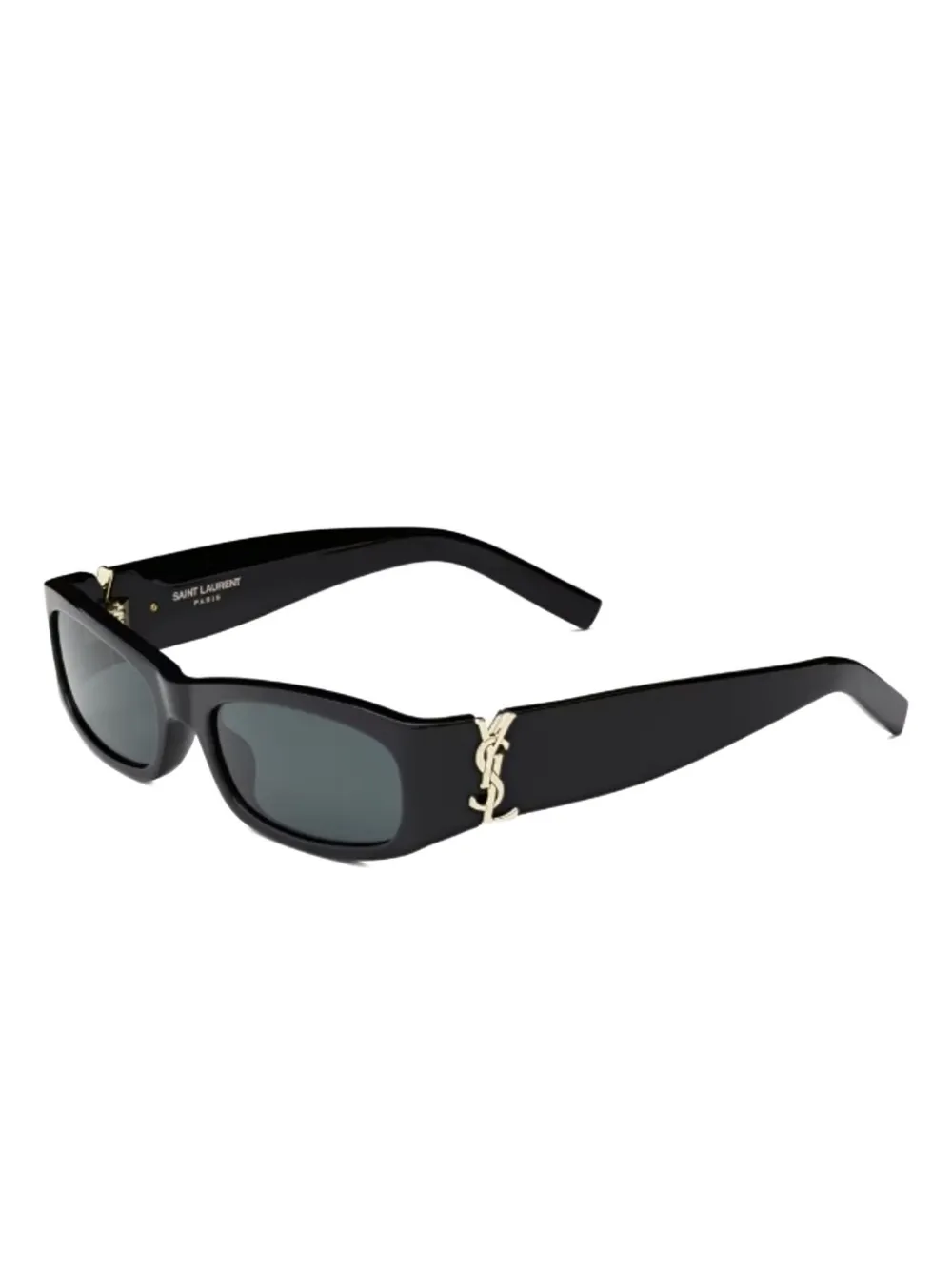 Saint Laurent Eyewear SL M152 zonnebril met rechthoekig montuur en logoplakkaat - Zwart