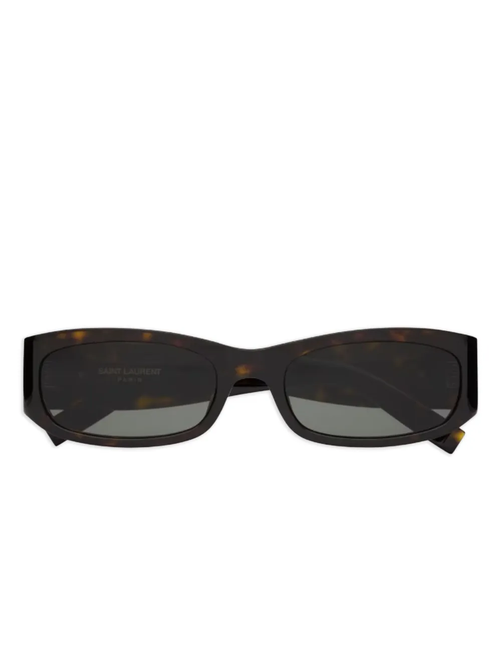 Saint Laurent Eyewear SL M152 zonnebril met rechthoekig montuur en schildpadschild-effect Bruin
