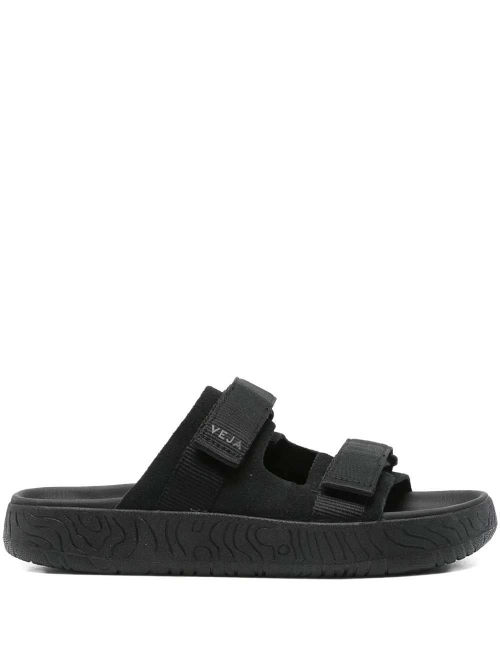 VEJA Arpoador double-strap suede sandals Black