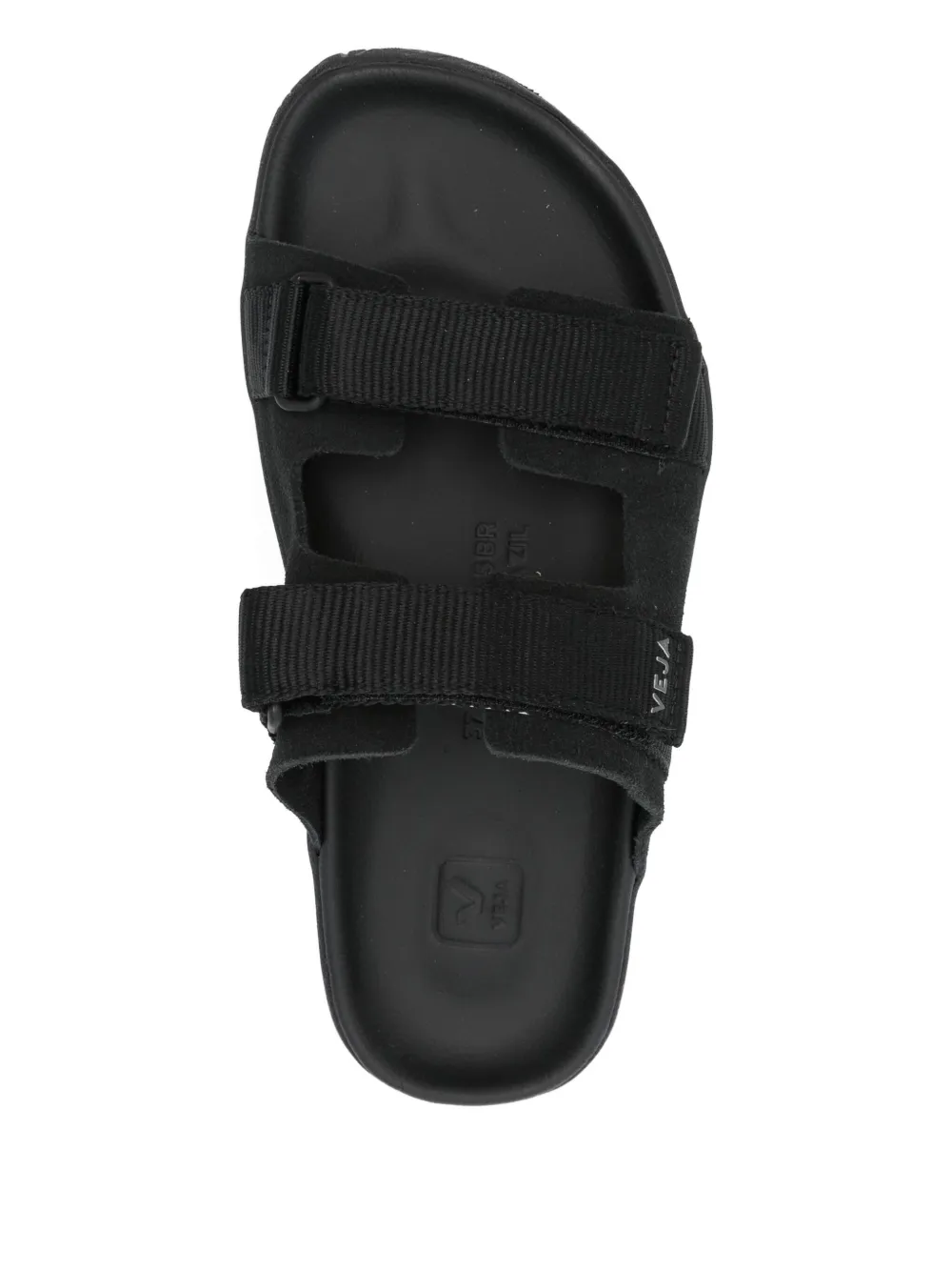 VEJA Arpoador double-strap suede sandals Black