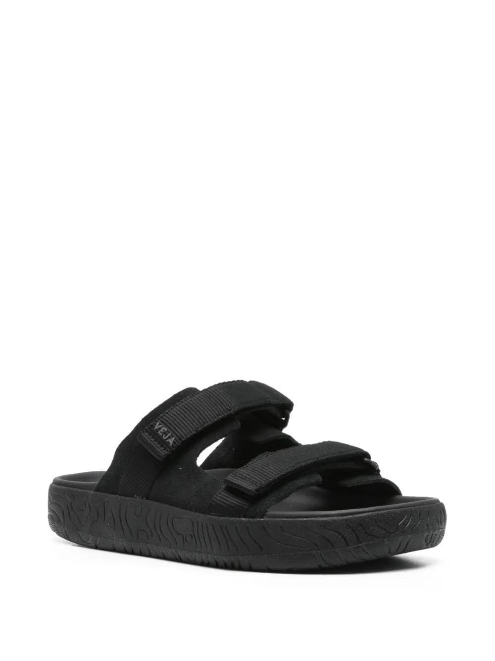 VEJA Arpoador double-strap suede sandals Black