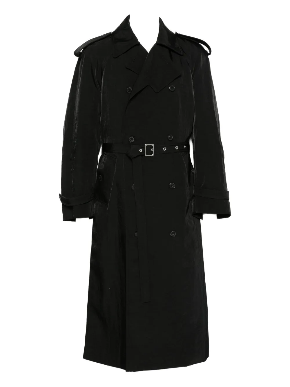 double-breasted belted coat