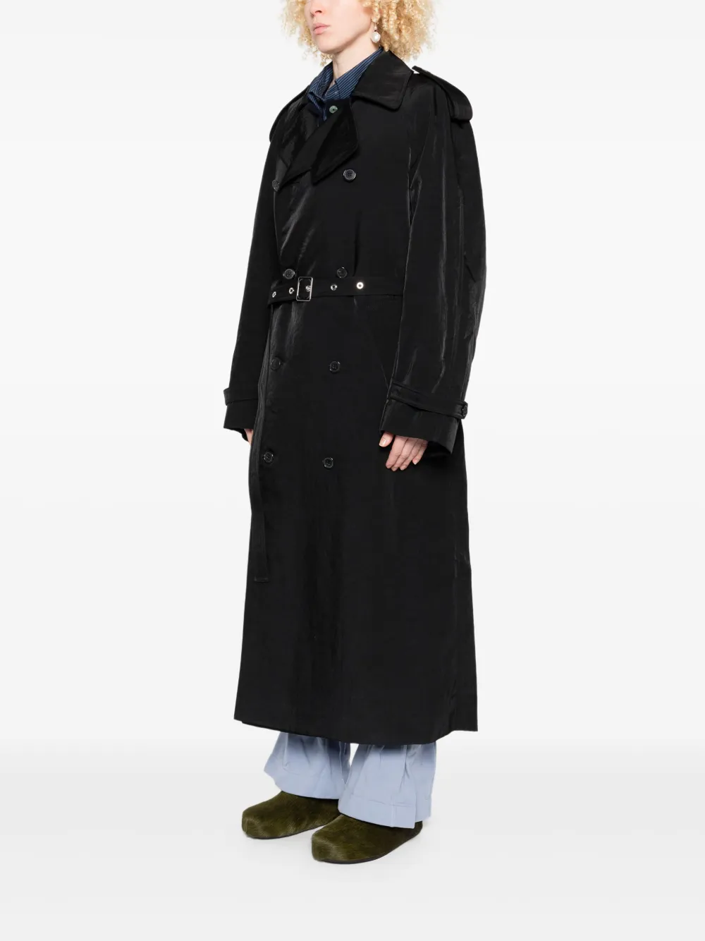 JW Anderson ベルテッド ダブルコート | ブラック | FARFETCH JP