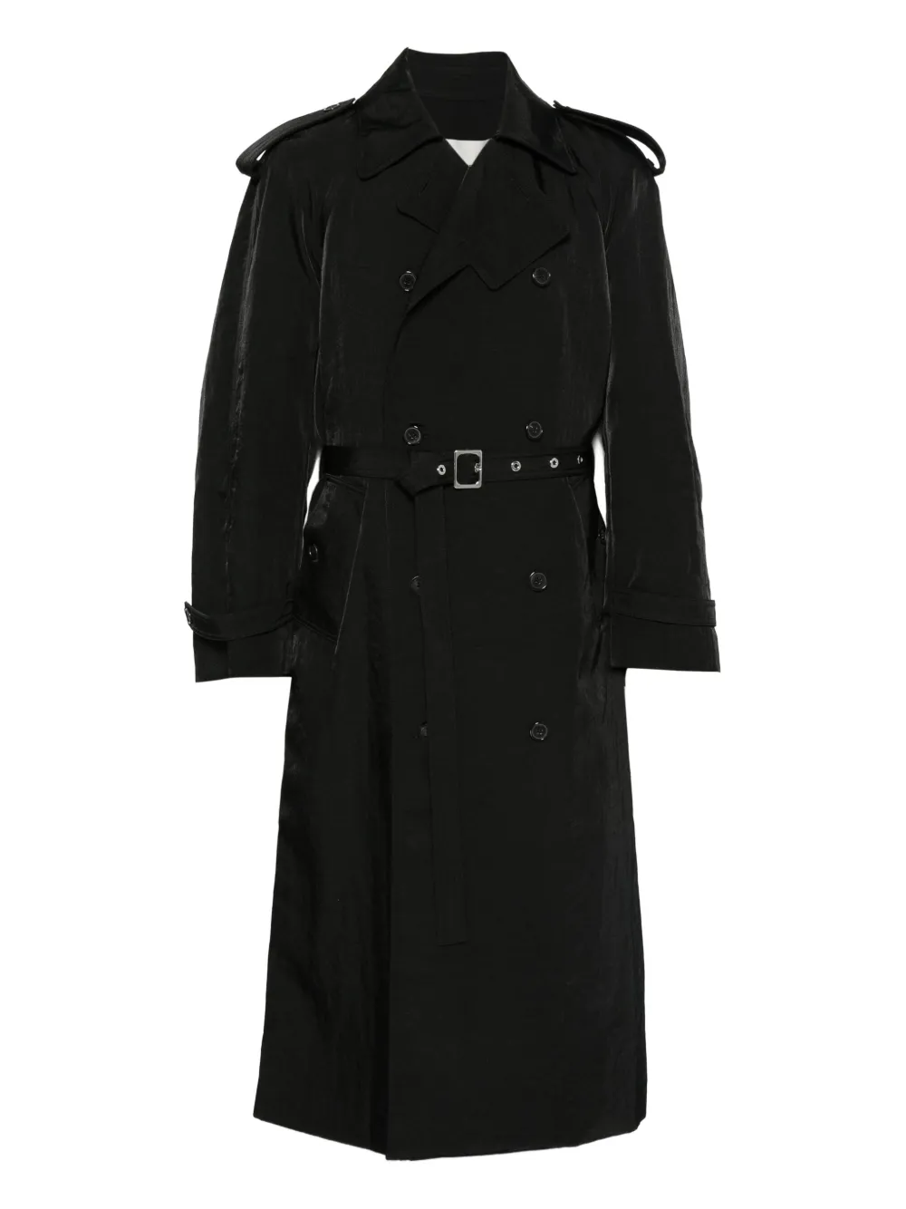 JW Anderson double-breasted belted coat Zwart