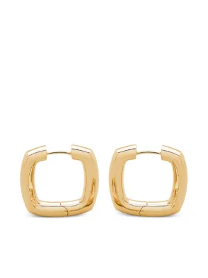Tom Wood Metal Square Hoop Earrings | Yellow | FARFETCH PH
