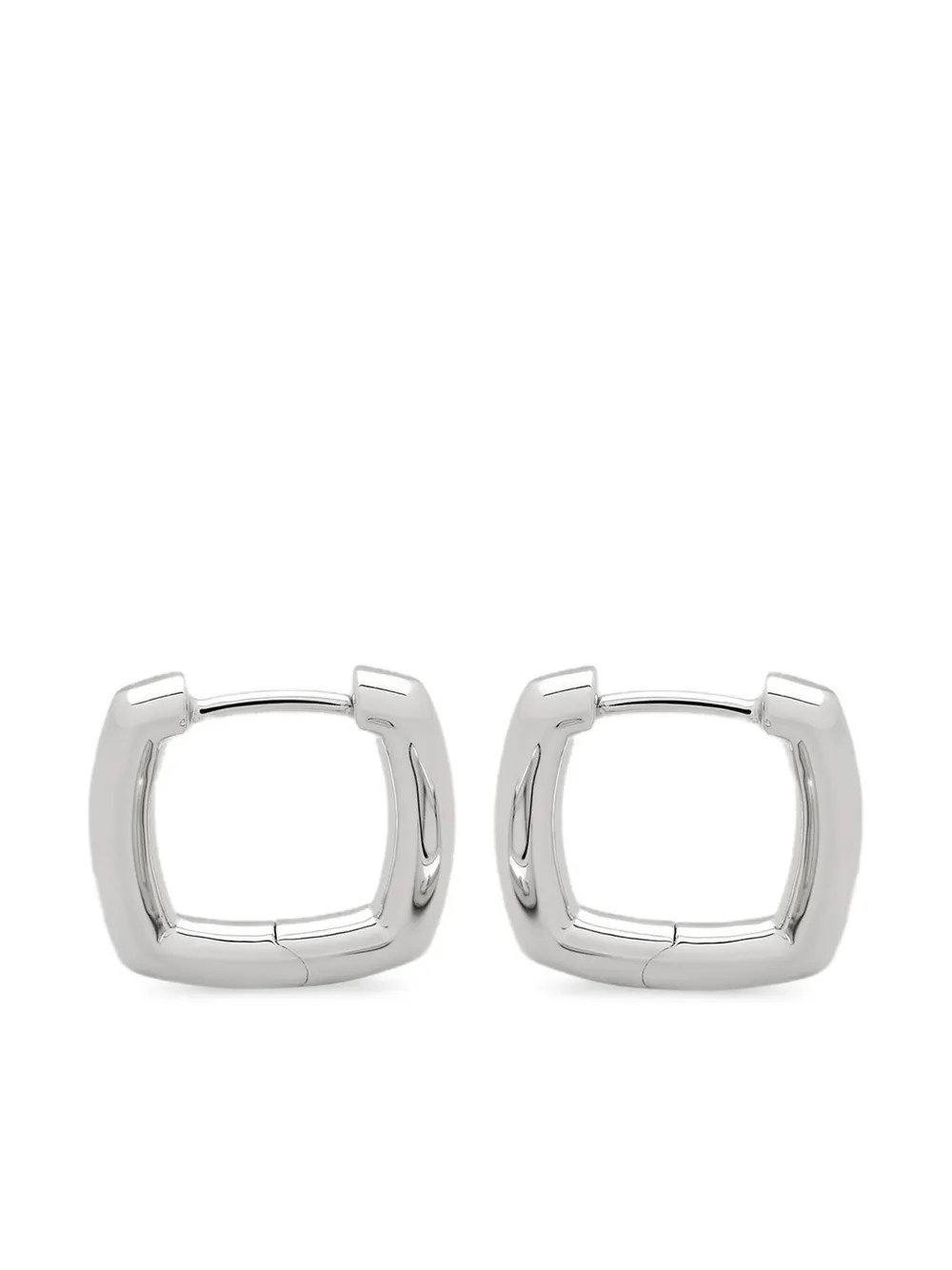 Tom Wood Square-shape Hoop Earrings In Gray