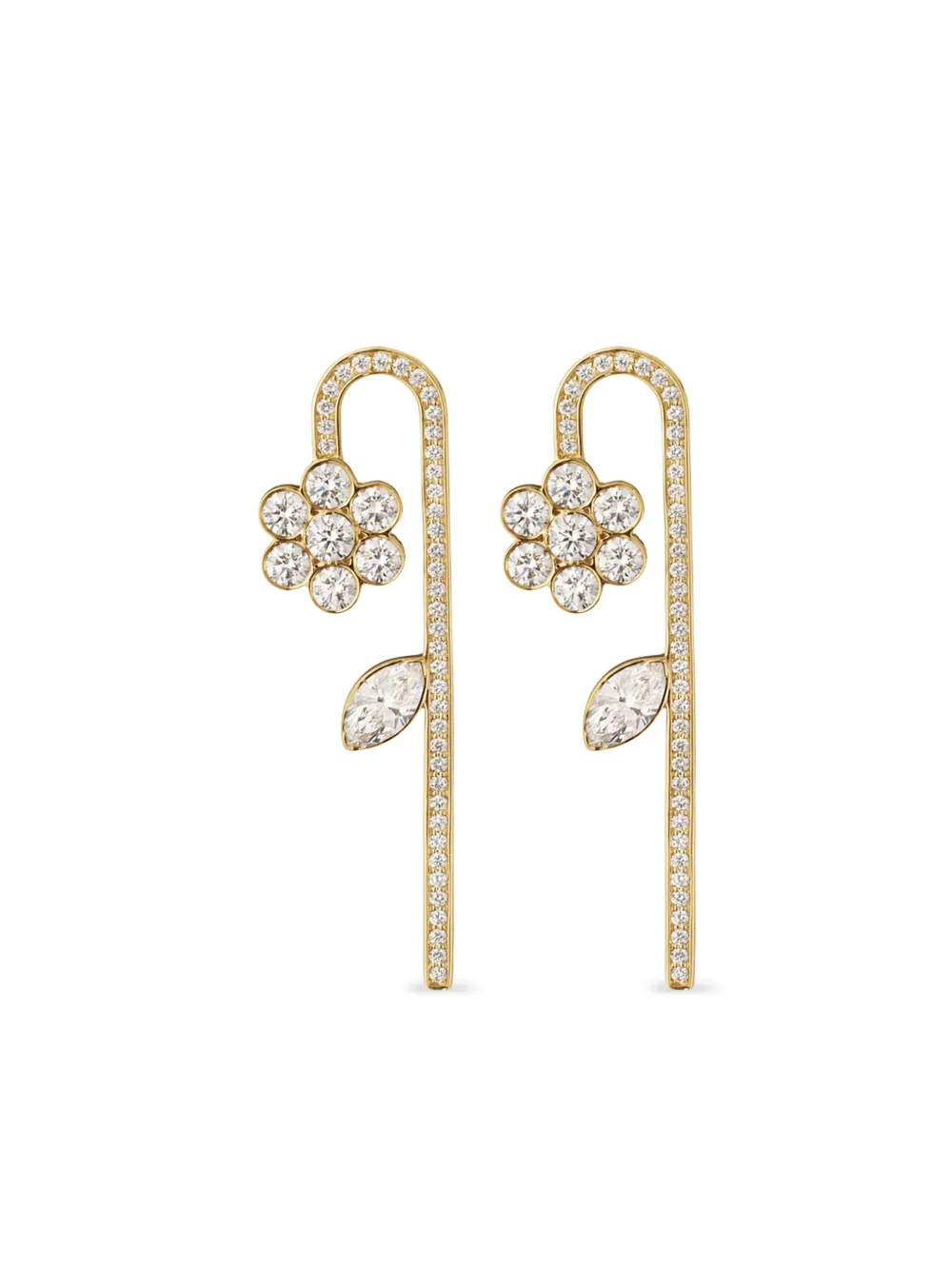 Sophie Bille Brahe Tournesol ダイヤモンド ピアス 18Kイエローゴールド - ゴールドトーン Sophie Bille Brahe Tournesol ダイヤモンド ピアス 18Kイエローゴールド - ゴールドトーン