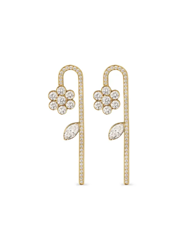 Sophie Bille Brahe 18CT Yellow Gold Tournesol Diamond Earring