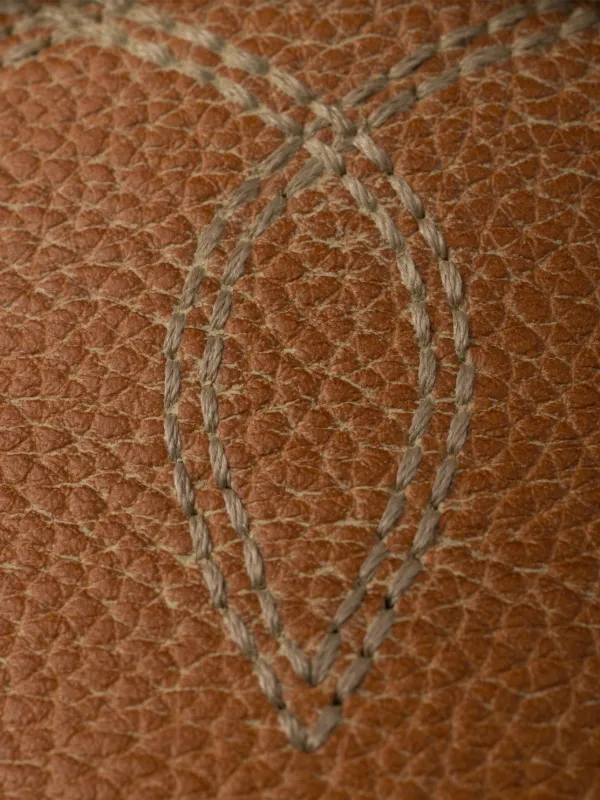 Prada decorative-stitching Leather low-top Sneakers | Brown