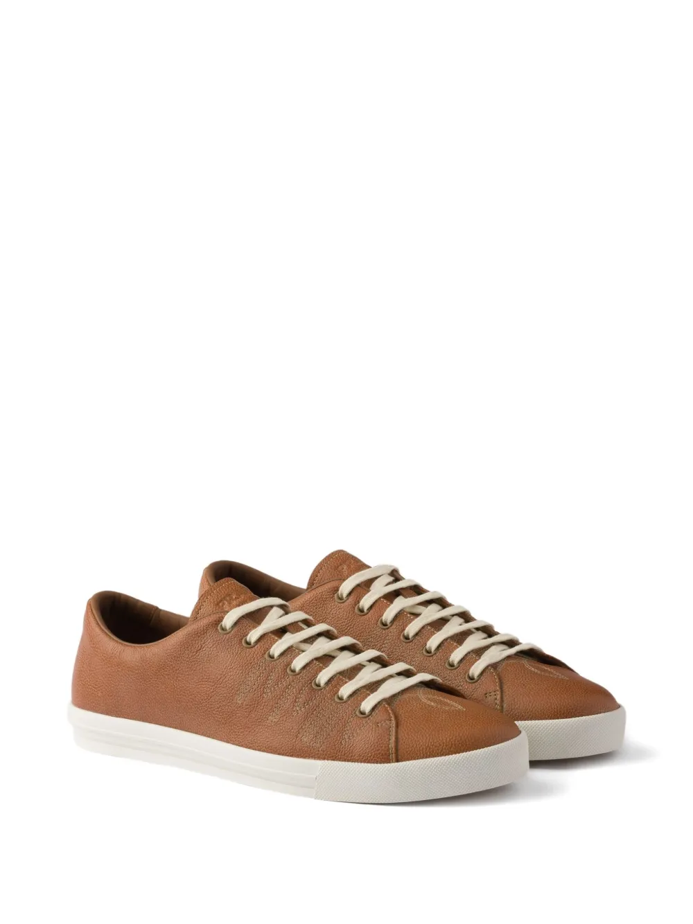 Prada decorative-stitching leather low-top sneakers | Low-Tops | Image 2