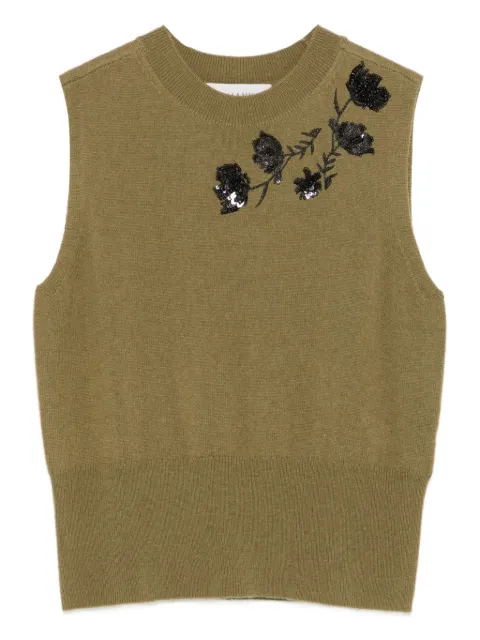 ERMANNO FIRENZE  floral-embroidered vest