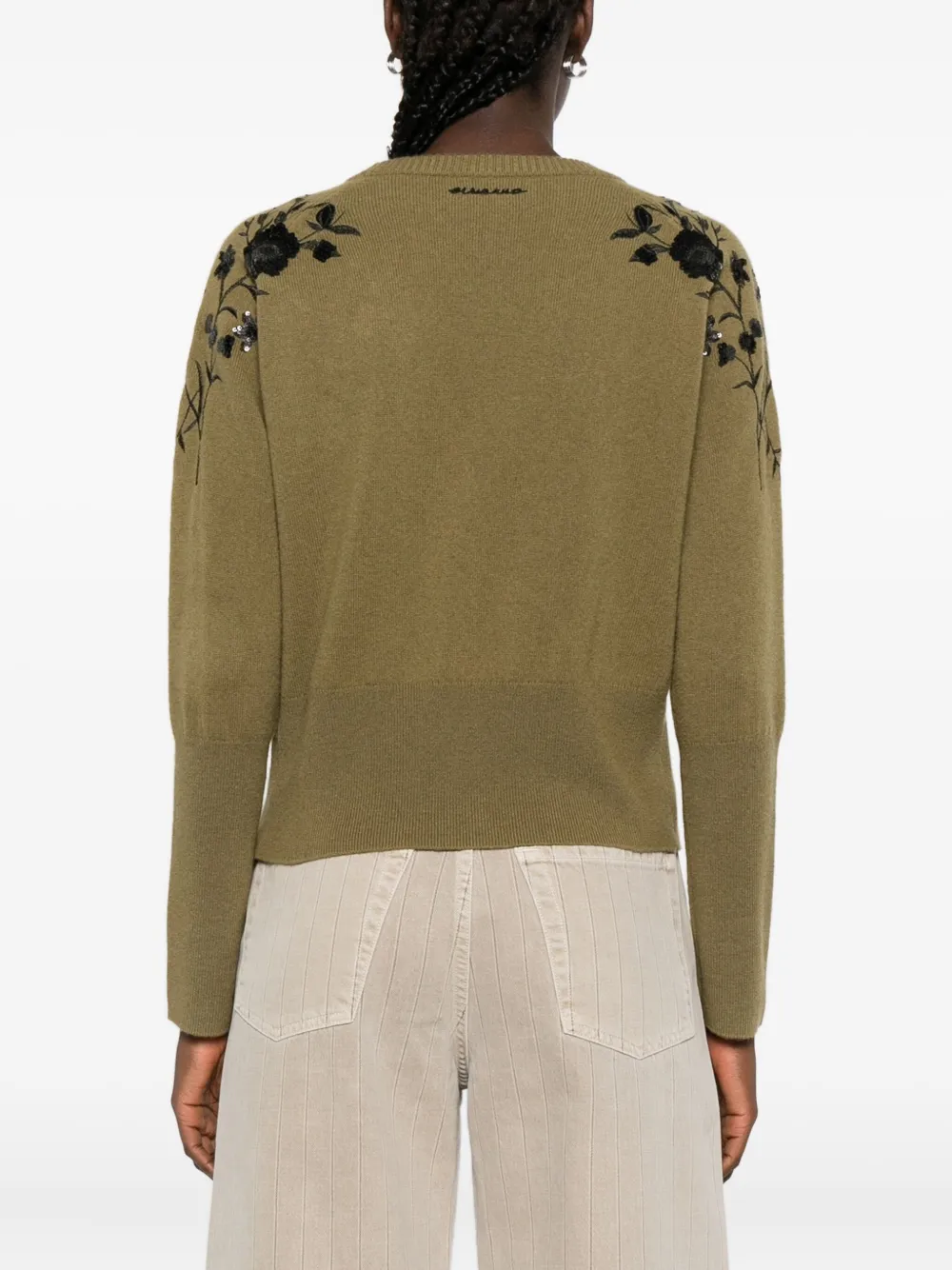 Ermanno Firenze Sequin-embellishment Cardigan In Green