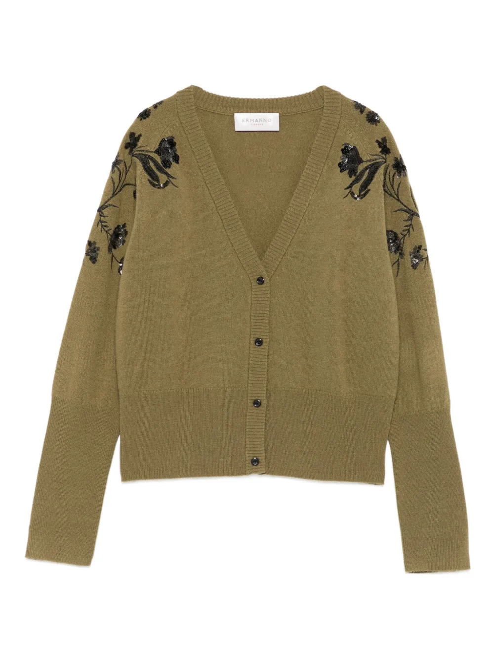 Ermanno Firenze Sequin-embellishment Cardigan In Green