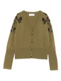 ERMANNO FIRENZE sequin-embellishment cardigan - Green