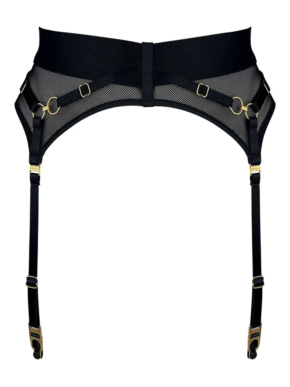 Bordelle Nara mesh suspender belt Zwart