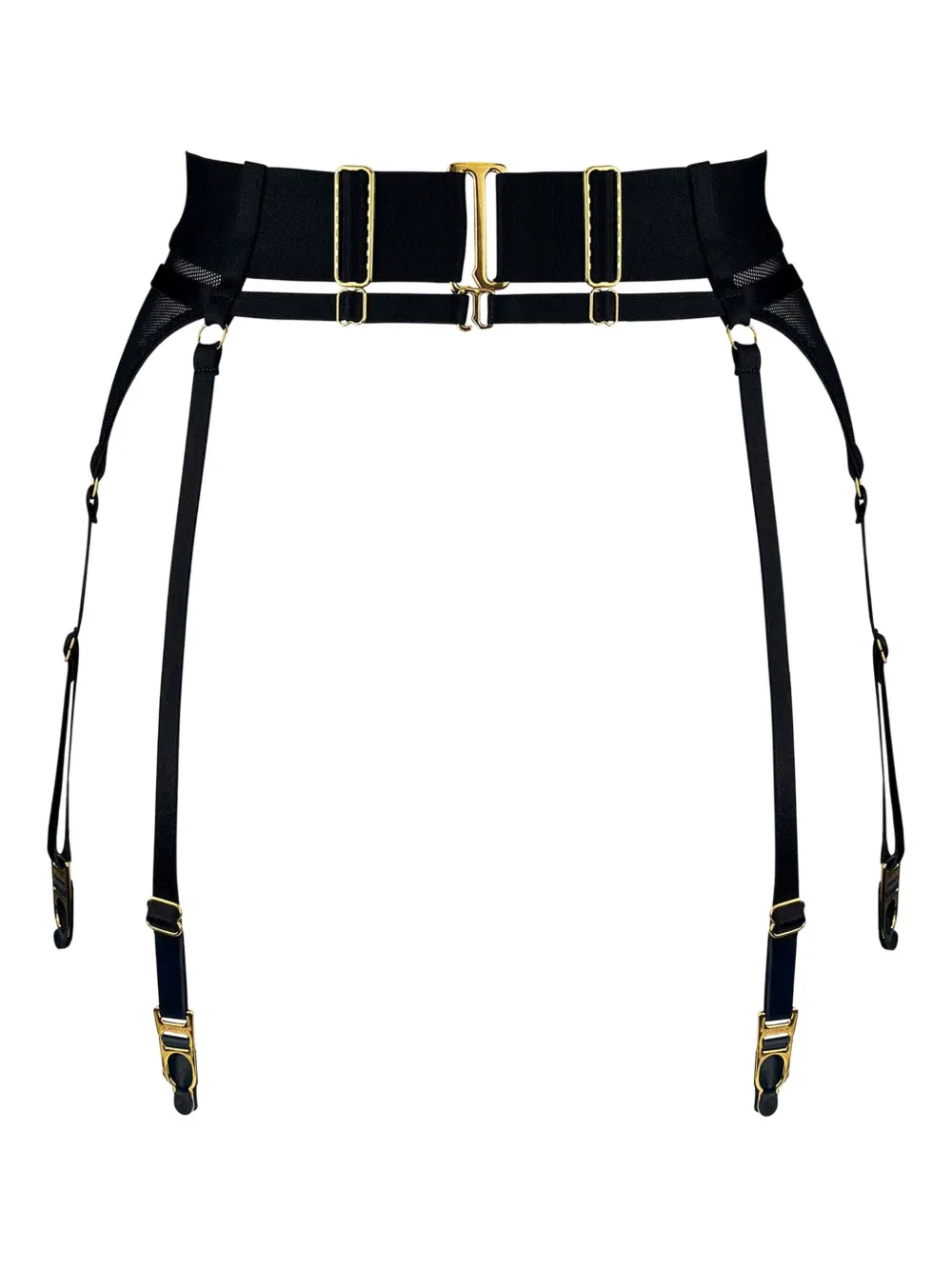 Bordelle Nara mesh suspender belt Zwart