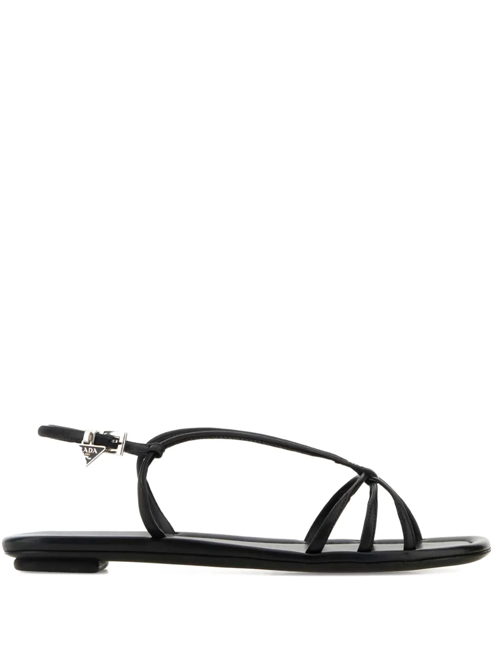 Prada Leren slingback sandalen Zwart