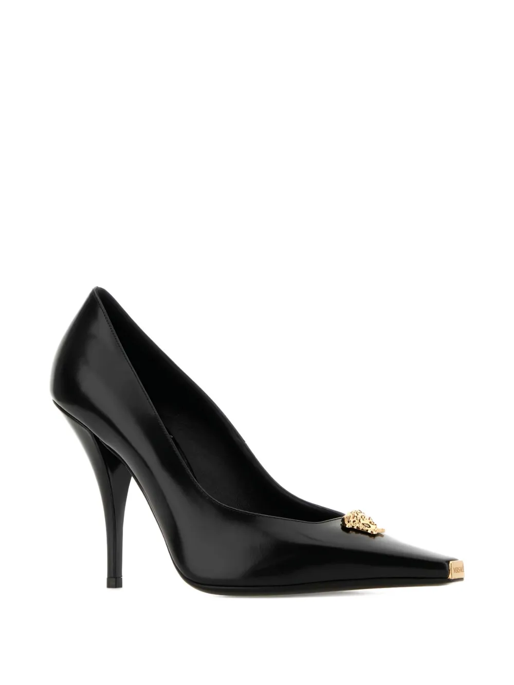 Versace 110mm La Medusa leather heeled pumps Black