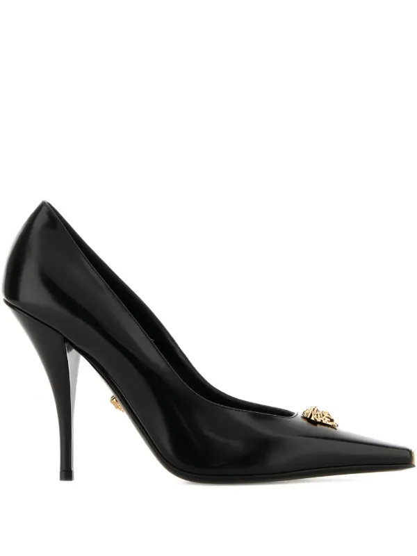 Versace 110mm La Medusa Leather Heeled Pumps Black FARFETCH PH