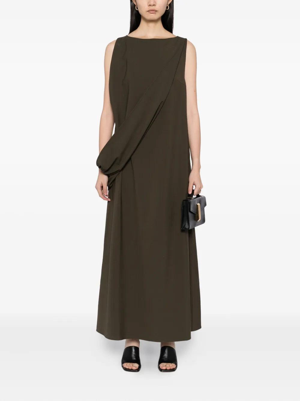 RUOHAN Cypress boa jurk - Groen