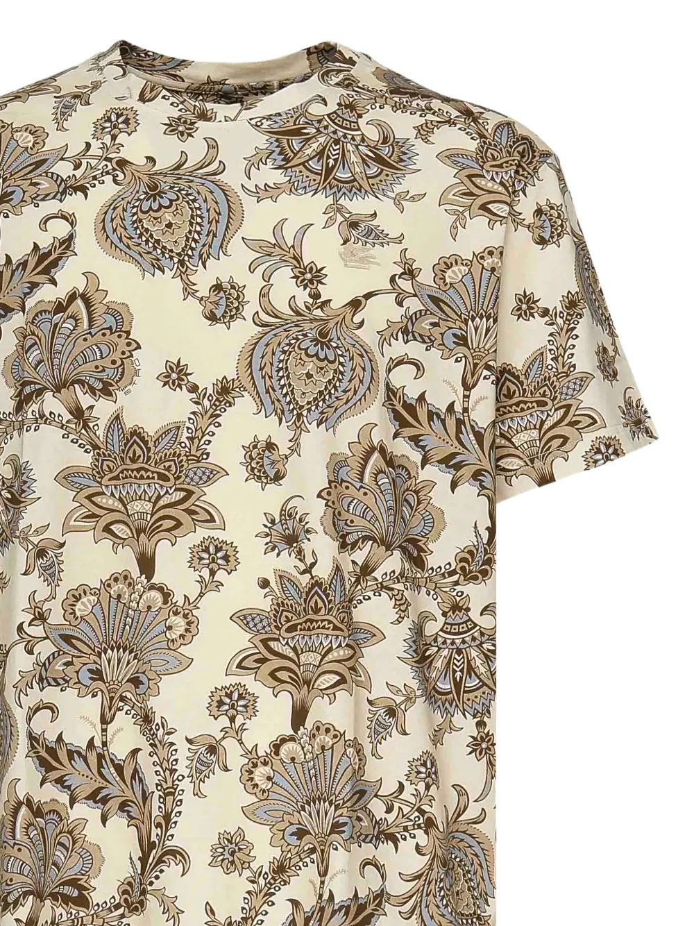 ETRO T-shirt met paisley-print Beige