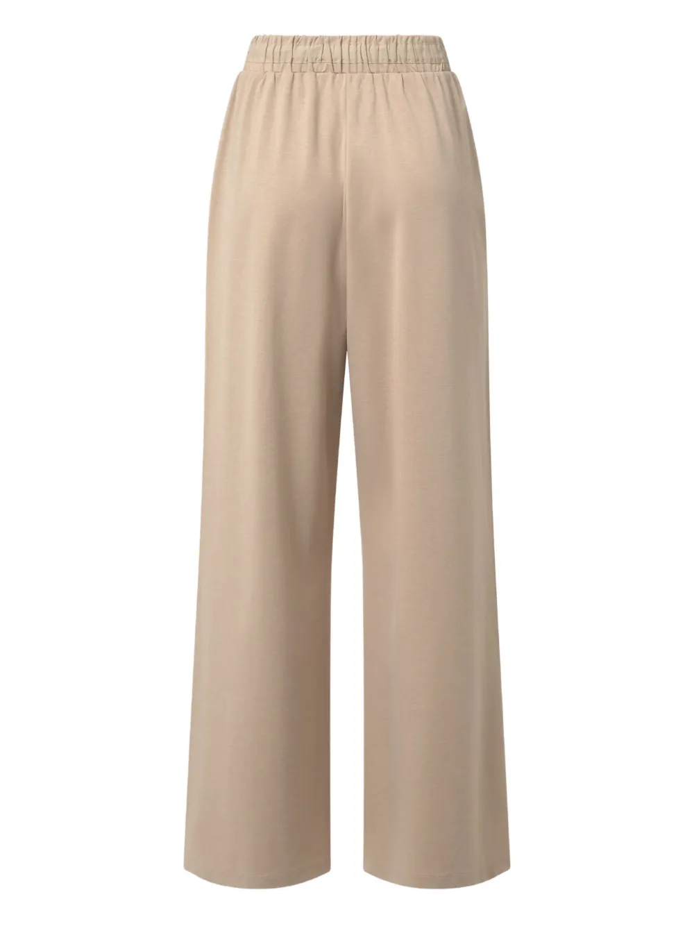 Weekend Max Mara Broek met elastische taille en wijde pijpen - Beige