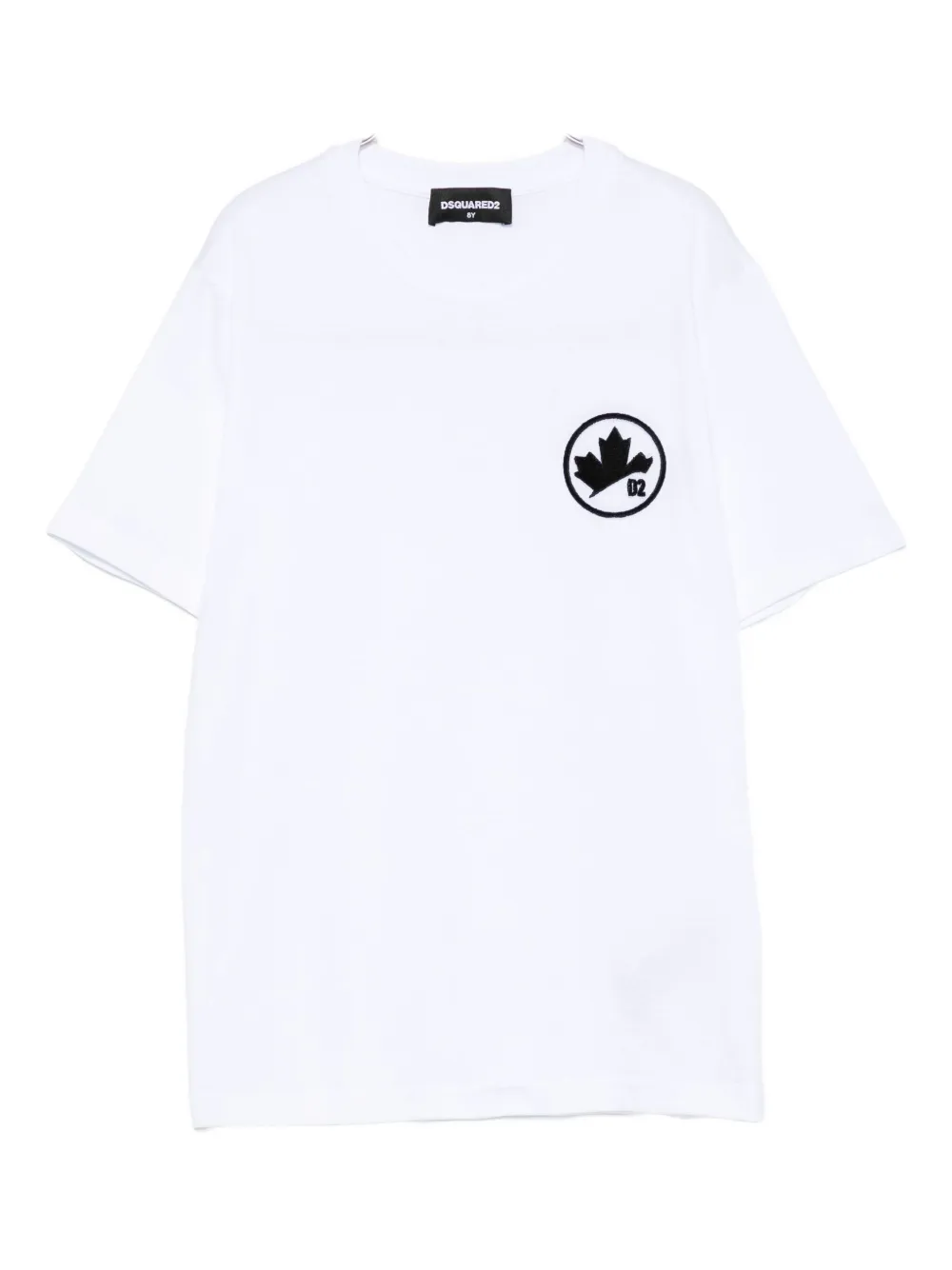 Dsquared2 Kids' Maple-leaf Logo T-shirt In White