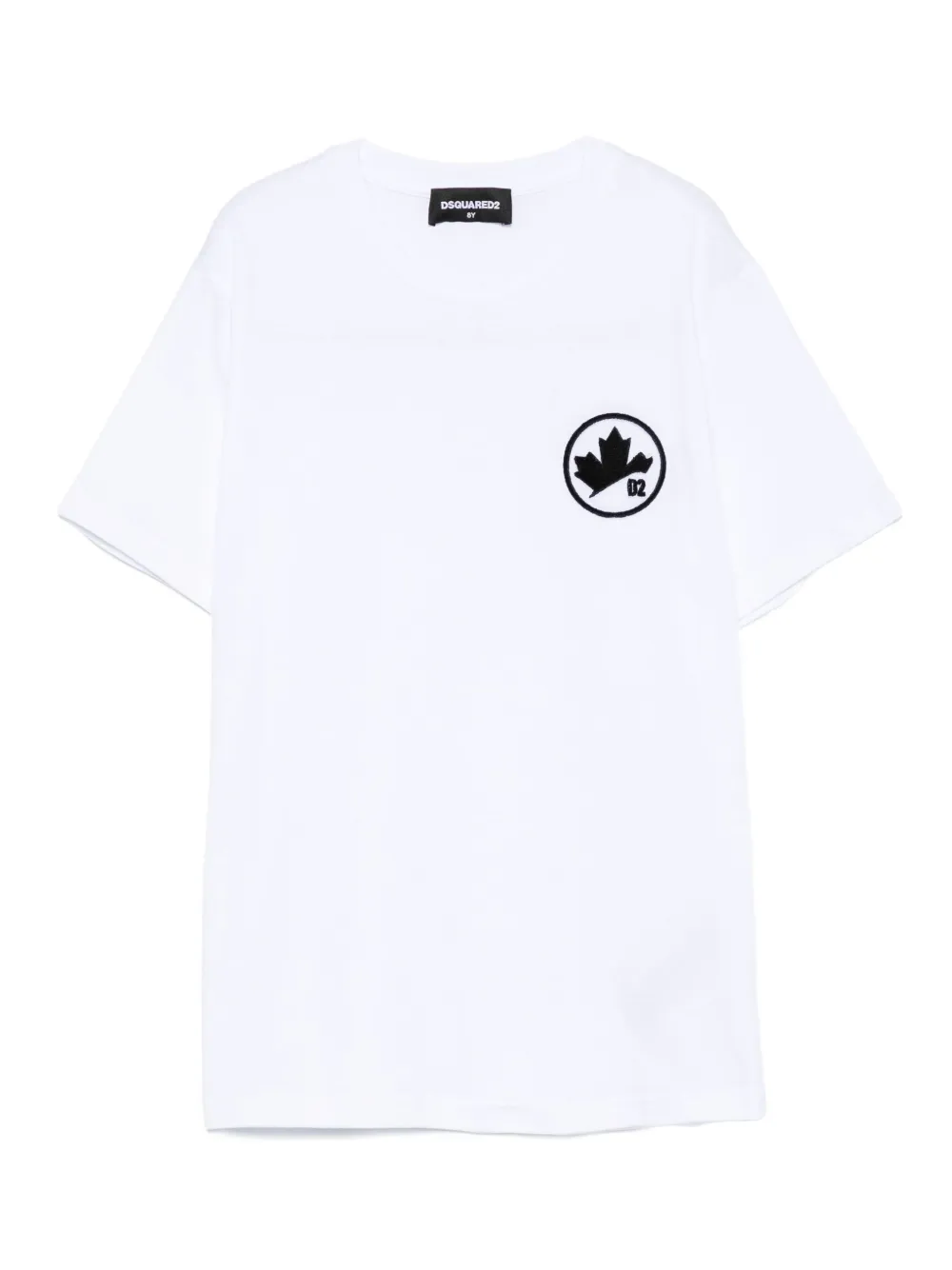 DSQUARED2 KIDS T-shirt met logo van esdoornblad Wit