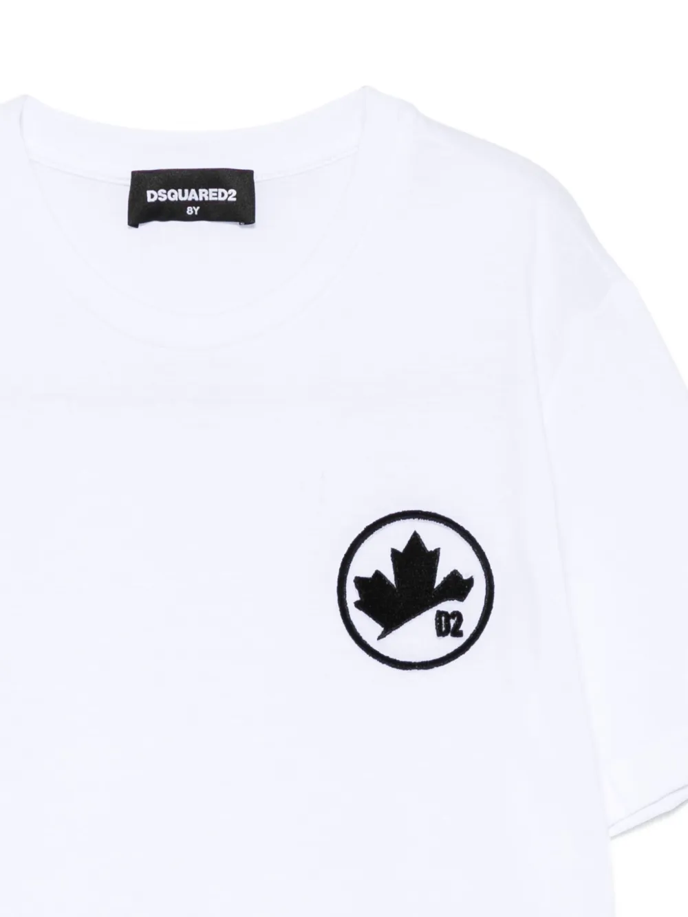 DSQUARED2 KIDS T-shirt met logo van esdoornblad Wit