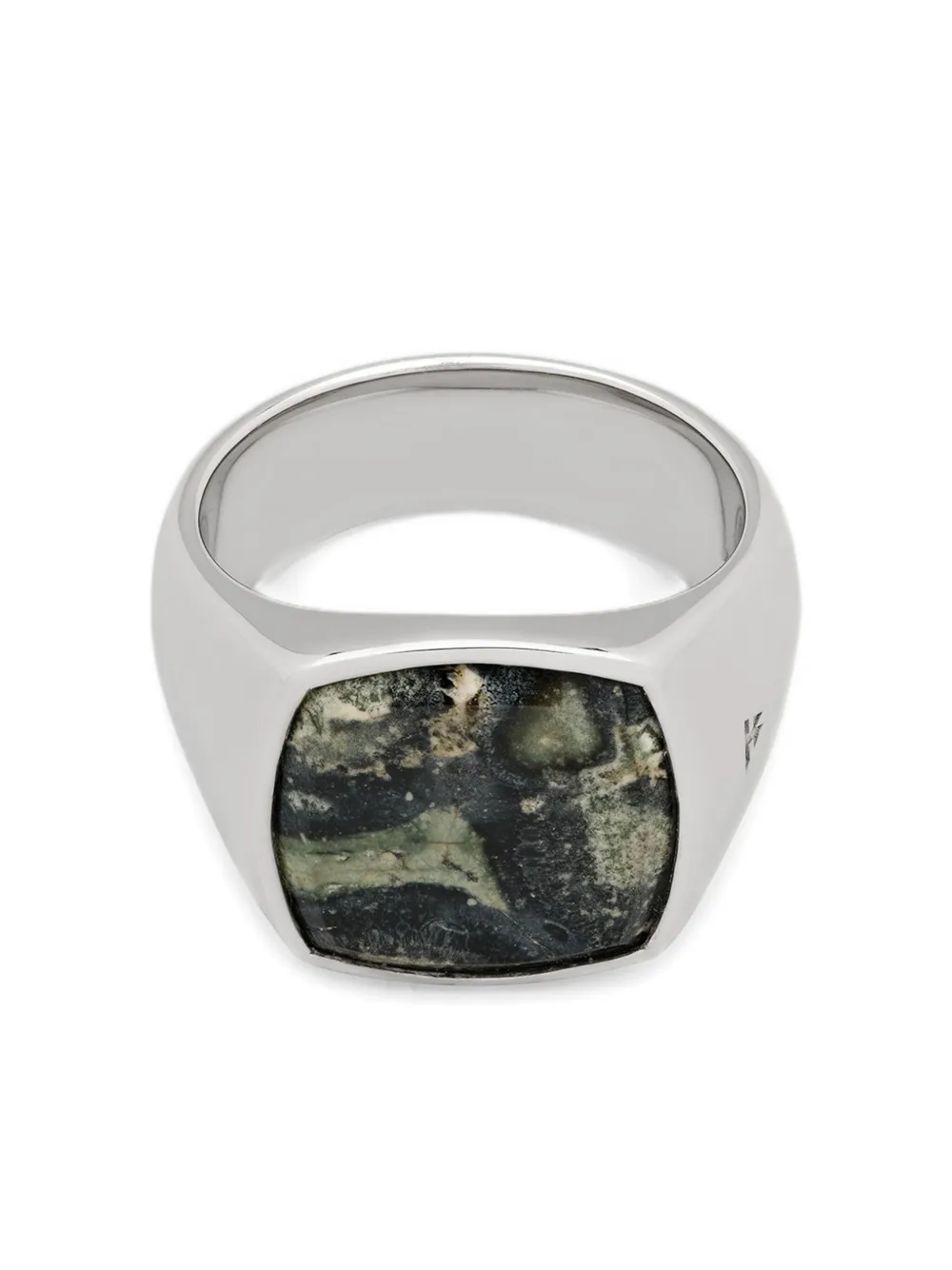 Tom Wood Cushion-cut Kambaba Ring In Black