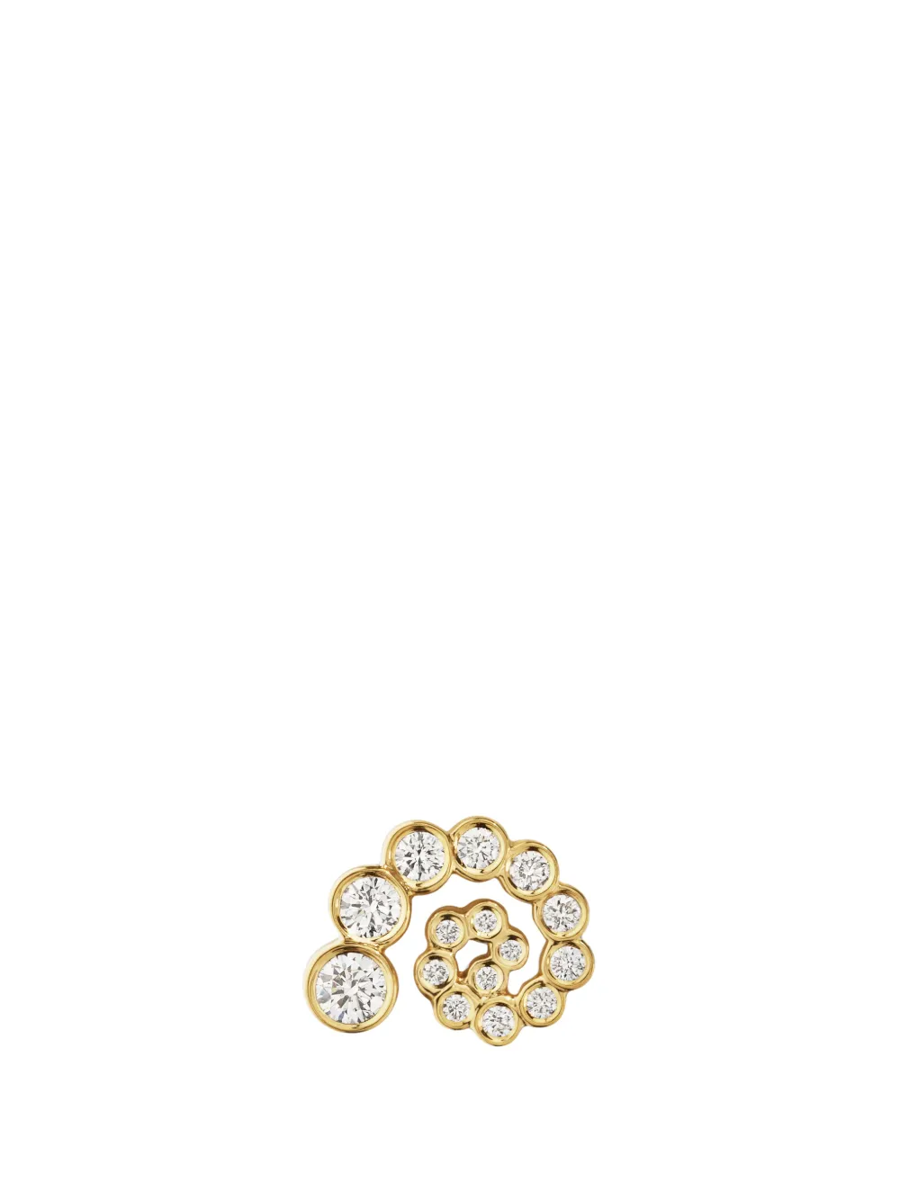 Sophie Bille Brahe 18kt Petit Rêve Escargot Gelbgoldohrring mit Diamanten