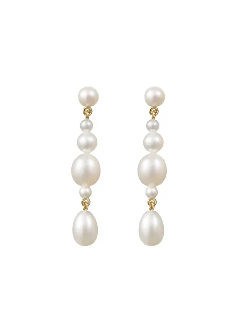 Sophie Bille Brahe 14K yellow gold Petite Amis De La Perle freshwater pearl earrings