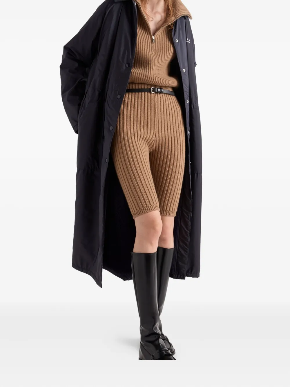 Prada Jas met opgestikte zak en raglan mouwen Blauw