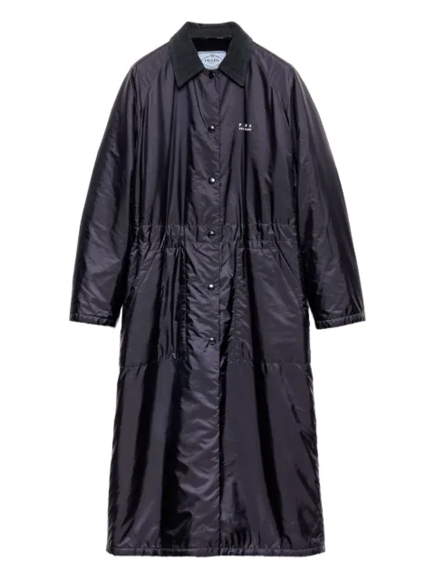 Prada raglan-sleeve patch-pocket coat